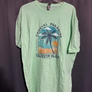 Gildan Mint Green Coastal Paradise Graphic Tee